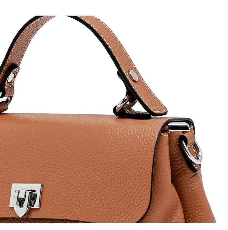 Hifashion 3 Layers Genuine Genuine Leather Shoulder Bags For Women 2025 Trend Designer Flap Crossbody Purse Work Ladies Handbags