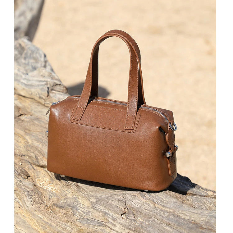 Hifashion Vintage Cow Genuine Leather Pillow Tote Handbags For Women 2025 Trend Designer Boston Ladies Shoulder Crossbody Bags