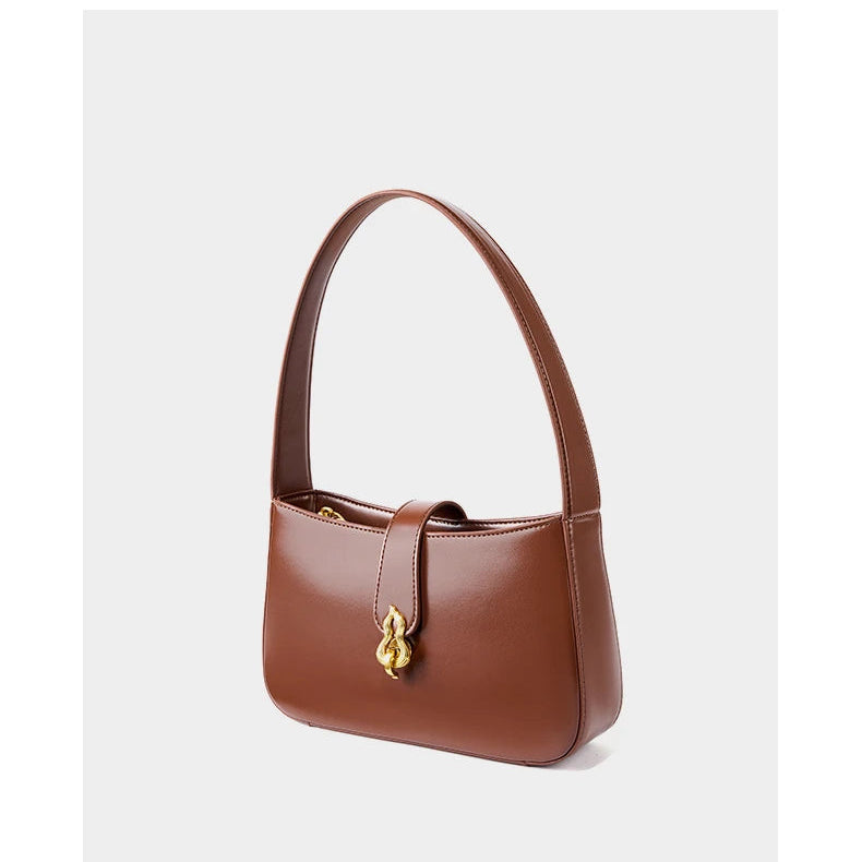 Hifashion Cowhide Genuine Leather Underarm Shoulder Bags For Women 2025 Luxury Designer Half Moon Purse Crescent Ladies Handbags