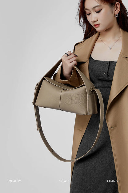 Hifashion Cowhide Genuine Leather Underarm Shoulder Bags For Women 2025 Luxury Designer Top Handle Satchel Tote Ladies Handbags