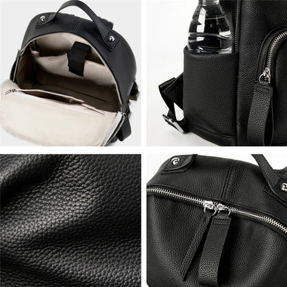 Hifashion 100% Cowhide Genuine Leather Backpack For Women 2025 Trend Designer Soft Travel Work Daypack Teenage Girls School Bags
