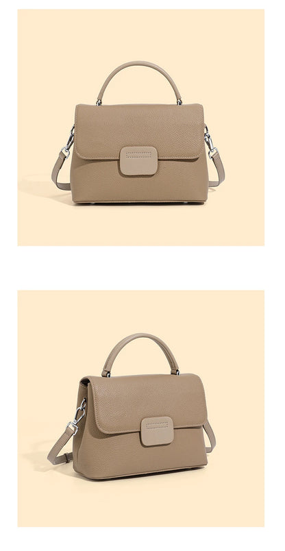 Hifashion Classic Cowhide Genuine Leather Tote Handbags For Women 2025 Trend Designer Wide Strap Ladies Shoulder Crossbody Bags