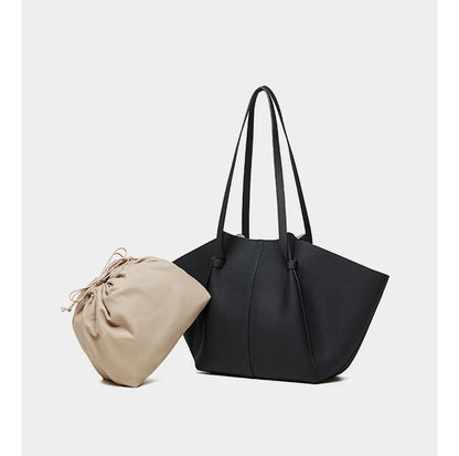 Hifashion Cowhide Genuine Leather Large Tote Shoulder Bags For Women 2025 Trend Designer Trapeze Purses Underarm Ladies Handbags