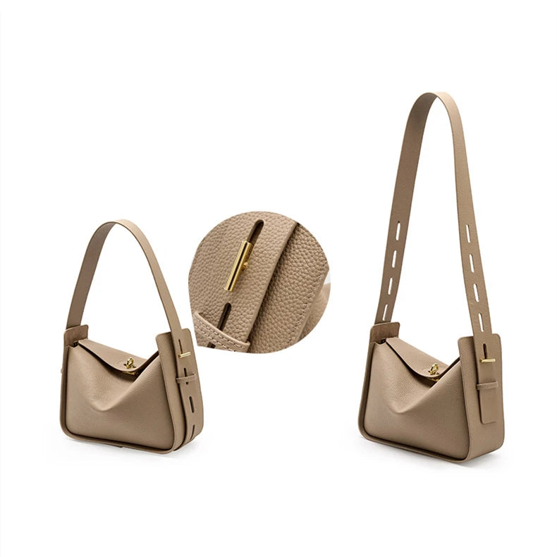 Hifashion Cowhide Genuine Leather Underarm Shoulder Bags For Women 2025 Luxury Designer Crossbody Purses Hobo Ladies Handbags