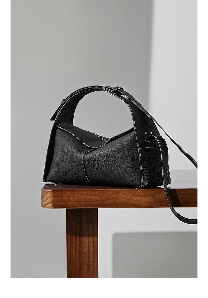 Hifashion Cowhide Genuine Leather Underarm Shoulder Bags For Women 2025 Luxury Designer Top Handle Satchel Tote Ladies Handbags