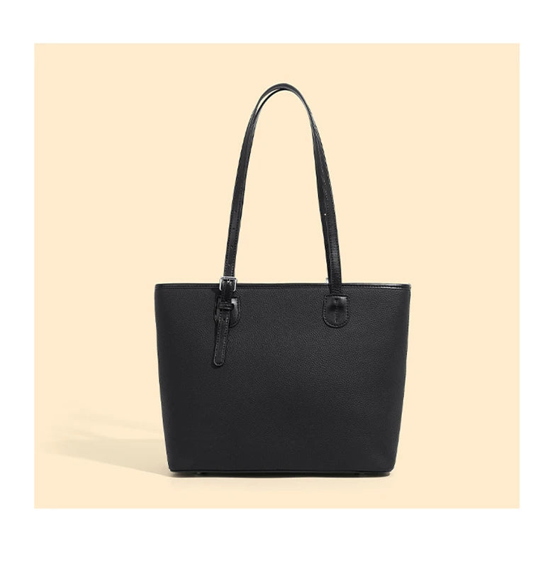 Hifashion Cowhide Genuine Leather Large Tote Bags For Women 2025 Luxury Designer Shopping Shoulder Bags A4 Work Ladies Handbags