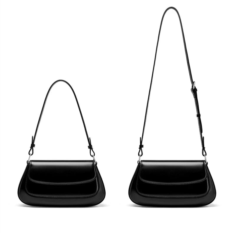 Hifashion Luxury Genuine Leather Underarm Shoulder Bags For Women 2025 Trend Designer Crossbody Purses  Saddle Ladies Handbags