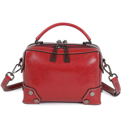 Hifashion Cowhide Genuine Leather Pillow Small Shoulder Crossbody Bags For Women 2025 Trend Designer Boston Tote Ladies Handbags