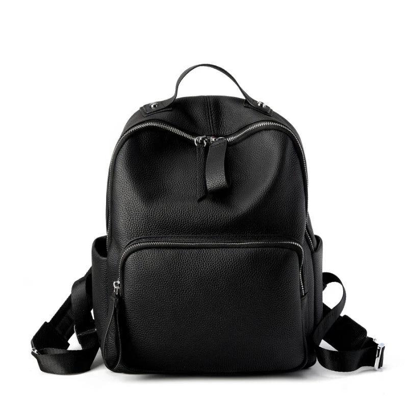 Hifashion 100% Cowhide Genuine Leather Backpack For Women 2025 Trend Designer Soft Travel Work Daypack Teenage Girls School Bags