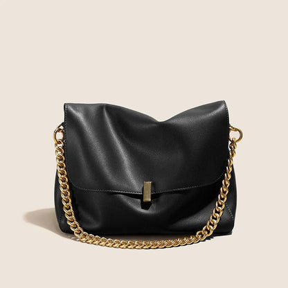 Hifashion Retro Genuine Leather Large Chain Shoulder Bags For Women 2025 Luxury Designer Messenger Satchel Work Ladies Handbags