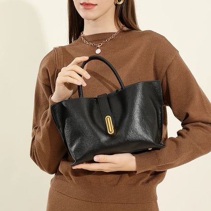 Hifashion Stylish Genuine Leather Handbags For Women 2025 Trend Designer Commuting Shoulder Bags Crossbody Tote Ladies Handbags