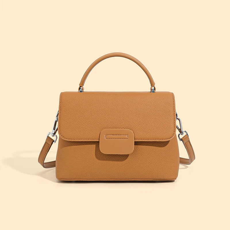 Hifashion Classic Cowhide Genuine Leather Tote Handbags For Women 2025 Trend Designer Wide Strap Ladies Shoulder Crossbody Bags