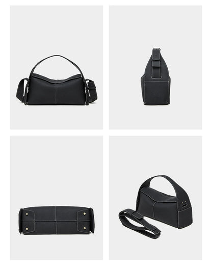 Hifashion Cowhide Genuine Leather Underarm Shoulder Bags For Women 2025 Luxury Designer Top Handle Satchel Tote Ladies Handbags