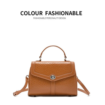 Hifashion Cowhide Genuine Leather Tote Handbags For Women New 2025 Luxury Designer Work Satchel Top Handle Female Shoulder Bags