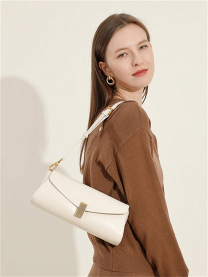 Hifashion Elegant Genuine Leather Underarm Shoulder Bags For Women 2025 Luxury Designer Crossbody Purses Square Ladies Handbags