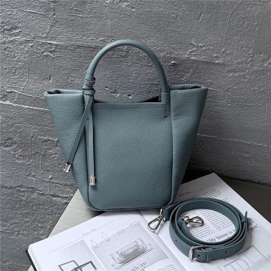 Hifashion Stylish Genuine Leather Tote Shoulder Bags For Women 2025 Trend Designer Basket Shopper Work Crossbody Ladies Handbags