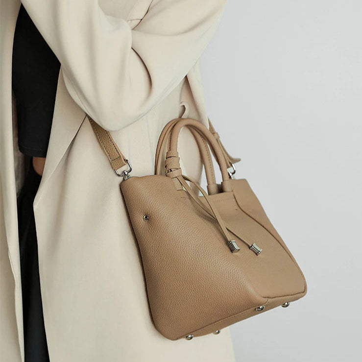 Hifashion Stylish Genuine Leather Tote Shoulder Bags For Women 2025 Trend Designer Basket Shopper Work Crossbody Ladies Handbags