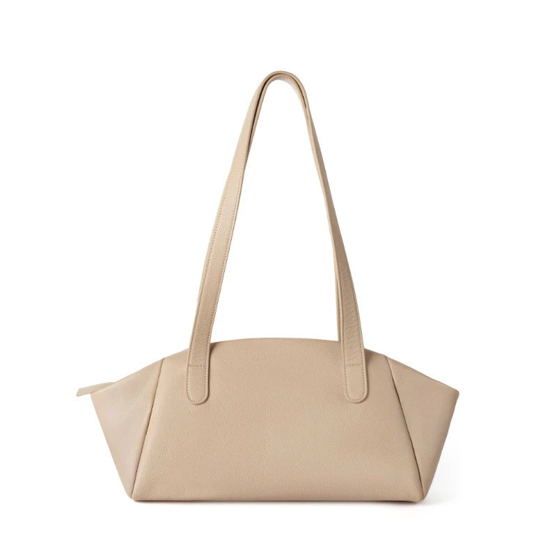 Hifashion 100% Real Genuine Leather Large Tote Shoulder Bags For Women 2025 Luxury Designer Trapeze Shopper Work Ladies Handbags