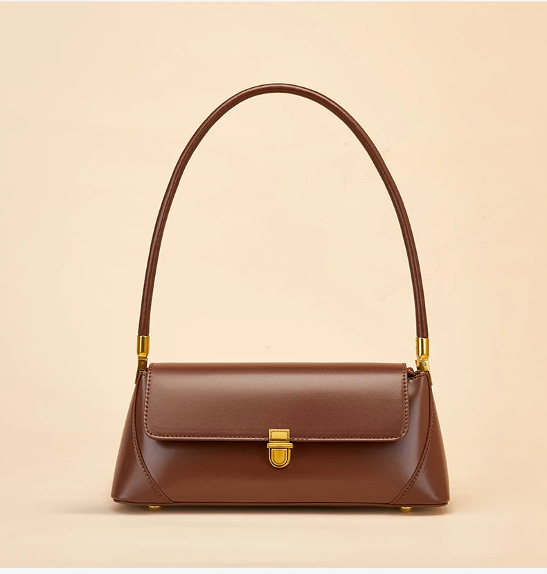 Hifashion Cowhide Genuine Leather Underarm Shoulder Bags For Women 2025 Trend Designer Top Handle Female Tote Ladies Handbags