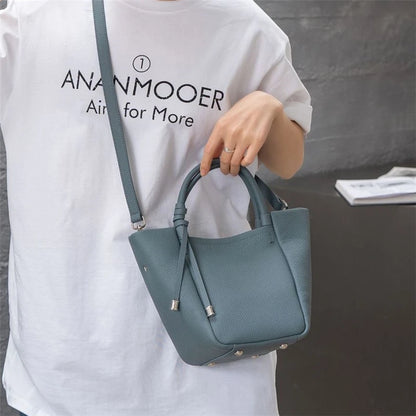 Hifashion Stylish Genuine Leather Tote Shoulder Bags For Women 2025 Trend Designer Basket Shopper Work Crossbody Ladies Handbags