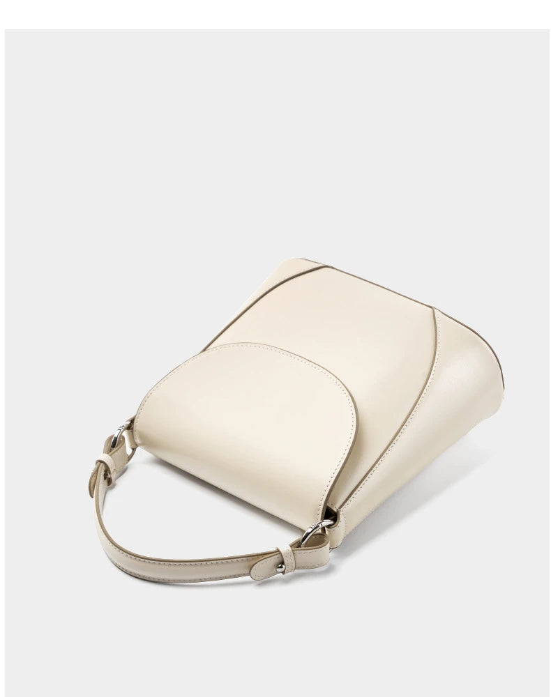 Hifashion Luxury Genuine Leather Bucket Small Shoulder Crossbody Bags For Women 2025 Trend Designer Short Handle Tote Handbags