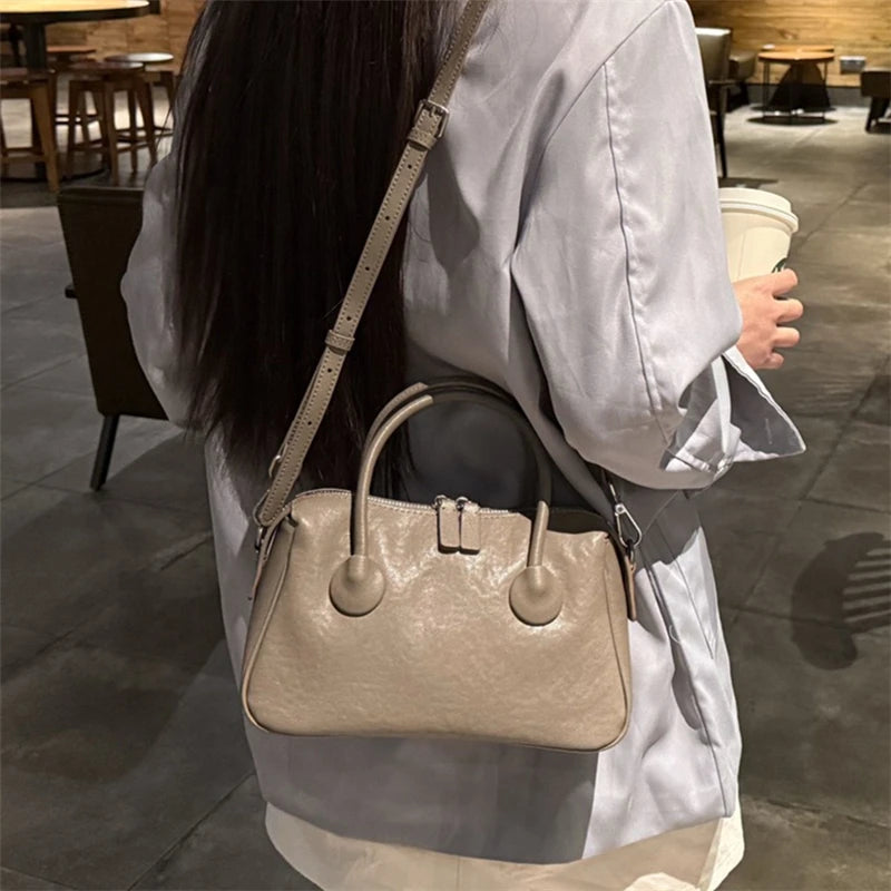 Hifashion Vintage Cow Genuine Leather Crossbody Shoulder Bags For Women 2025 Luxury Designer Pillow Satchel Tote Ladies Handbags