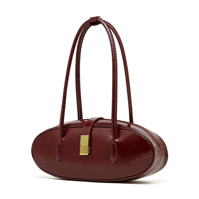 Hifashion Vintage Cowhide Genuine Leather Underarm Shoulder Bags For Women 2025 Trend Designer Luxury Tote Work Ladies Handbags