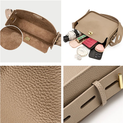 Hifashion Cowhide Genuine Leather Underarm Shoulder Bags For Women 2025 Luxury Designer Crossbody Purses Hobo Ladies Handbags