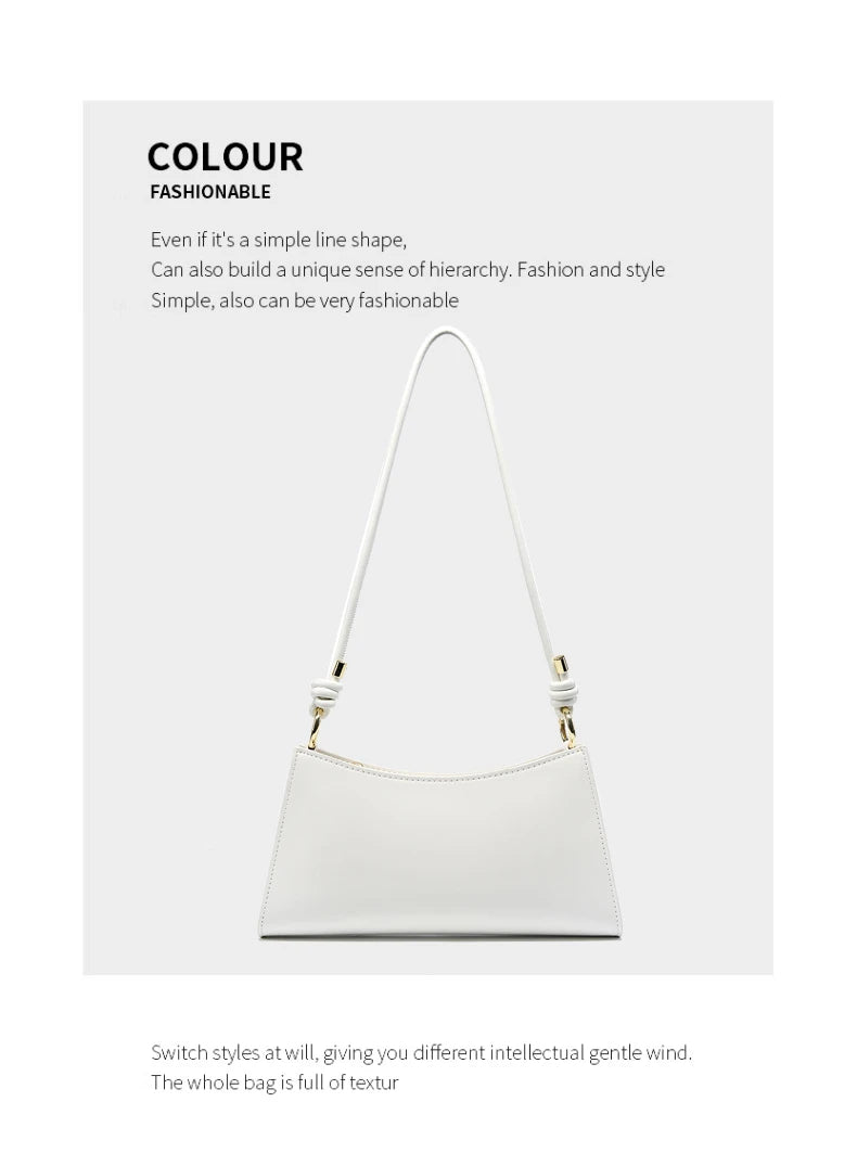 Hifashion Cowhide Genuine Leather Underarm Shoulder Bags For Women 2025 Luxury Designer Evening Party Purse Work Ladies Handbags