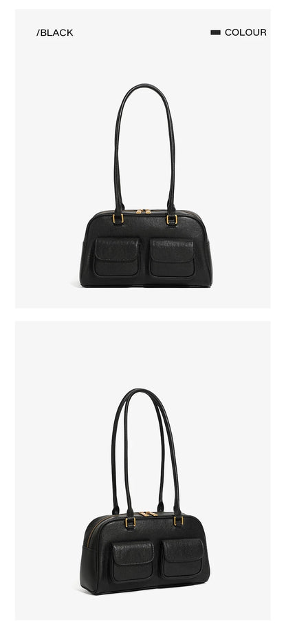 Hifashion Luxury Genuine Leather Underarm Shoulder Bags For Women 2025 Trend Designer Pillow Satchel Tote Office Ladies Handbags