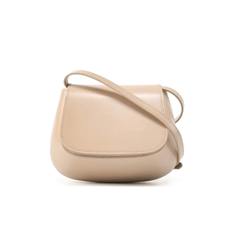 Hifashion Classic Genuine Leather Saddle Small Shoulder Bags For Women 2025 Luxury Designer Crossbody Purses Cow Ladies Handbags