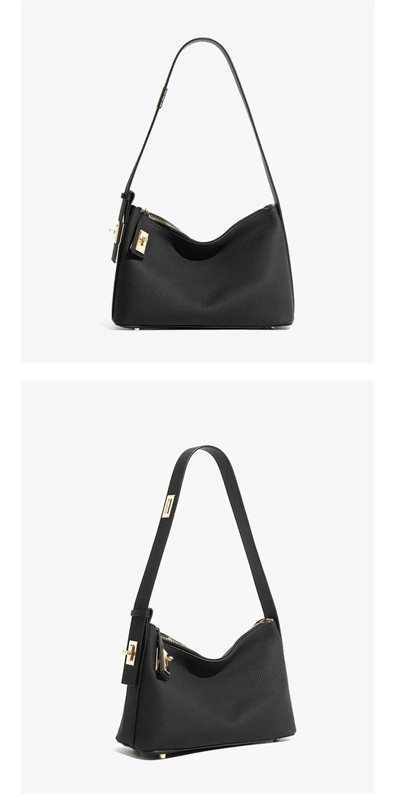 Hifashion Cowhide Genuine Leather Underarm Shoulder Bags For Women New 2025 Trend Designer Crossbody Purses Work Ladies Handbags