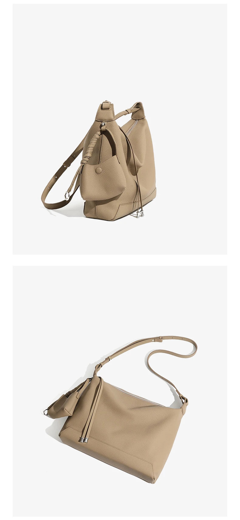 Hifashion Cowhide Genuine Leather Crescent Hobo Bags 2025 Trend Designer Commuting Shoulder Crossbody Bags Soft Ladies Handbags