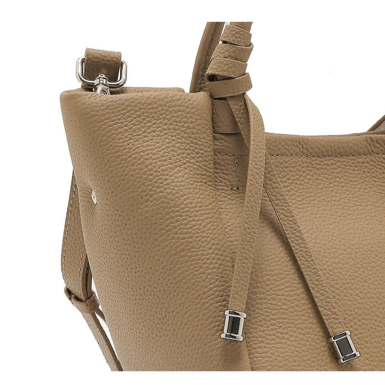 Hifashion Stylish Genuine Leather Tote Shoulder Bags For Women 2025 Trend Designer Basket Shopper Work Crossbody Ladies Handbags