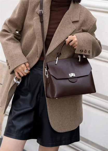 Hifashion Cowhide Genuine Leather Tote Handbags For Women 2025 Trend Designer Satchel Purses Work Ladies Shoulder Crossbody Bags